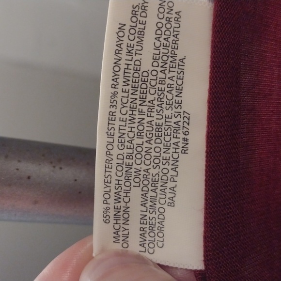 Women's Bobbie &brooks plus size 1X Lace Up Neckline Tunic Top - Picture 6 of 7